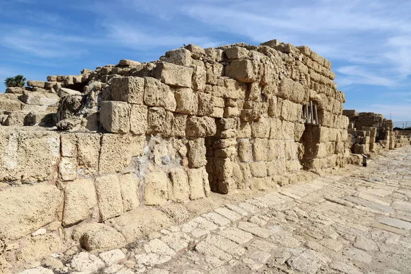 Cesarea Una Antigua Ciudad Puerto Antiguo Construido Por Rey Herodes — Foto de Stock