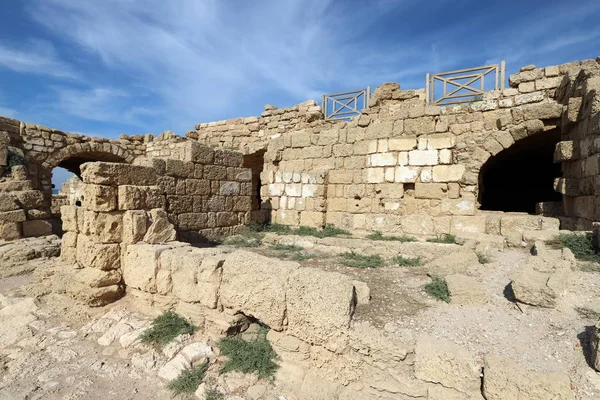 Caesarea Een Oude Stad Oude Haven Gebouwd Door Koning Herodes — Stockfoto