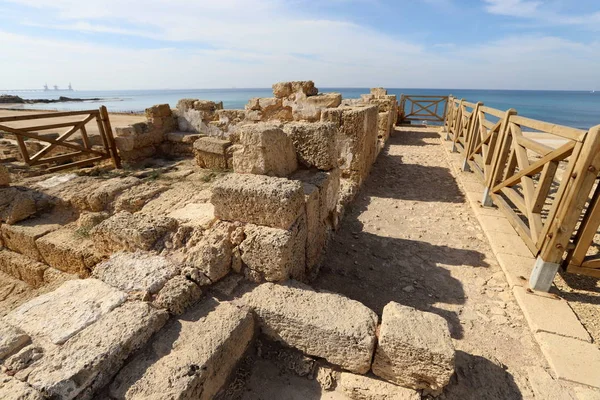 Cesarea Una Antigua Ciudad Puerto Antiguo Construido Por Rey Herodes — Foto de Stock