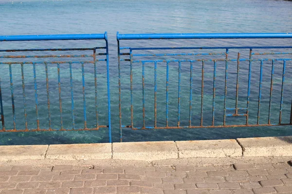 Clôture Dans Parc Urbain Bord Mer Méditerranée Dans Nord Israël — Photo