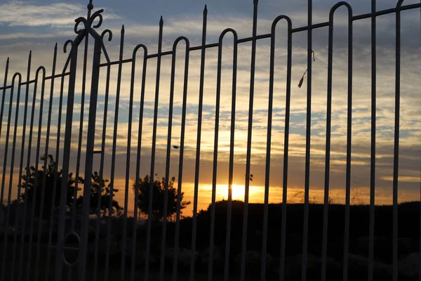 Fence City Park Shores Mediterranean Sea Northern Israel — Stock Photo, Image