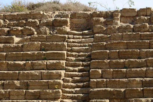 Caesarea Ist Eine Antike Stadt Und Antike Hafenstadt Die Von — Stockfoto