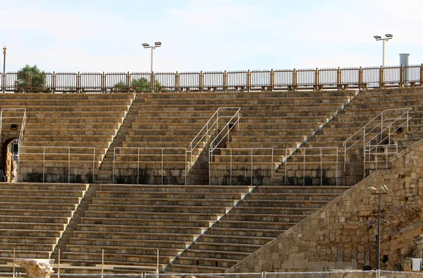 Caesarea Ancient City Ancient Port Built King Herod Shores Mediterranean — Stock Photo, Image