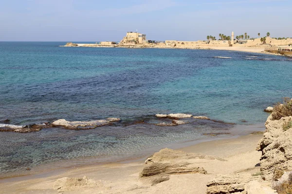 Caesarea Ancient City Ancient Port Built King Herod Shores Mediterranean — Stock Photo, Image