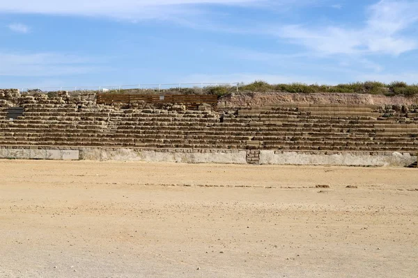 Cezarea Starożytne Miasto Starożytny Port Zbudowany Przez Króla Heroda Wybrzeżach — Zdjęcie stockowe