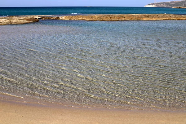 Övergiven Och Öde Kust Medelhavet Norra Israel — Stockfoto