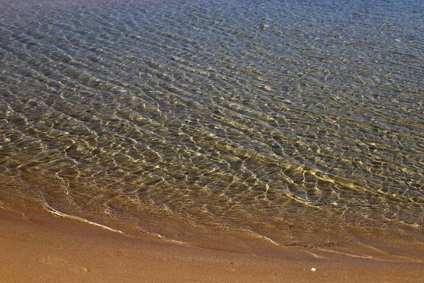 Costa Deserta Deserta Mar Mediterrâneo Norte Israel — Fotografia de Stock