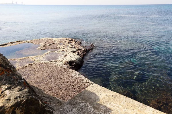 Deserted Deserted Coast Mediterranean Sea North Israel — Stock Photo, Image