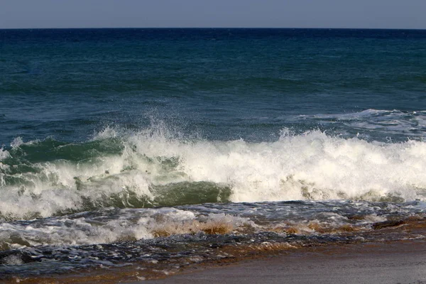 Deserted Deserted Coast Mediterranean Sea North Israel — Stock Photo, Image