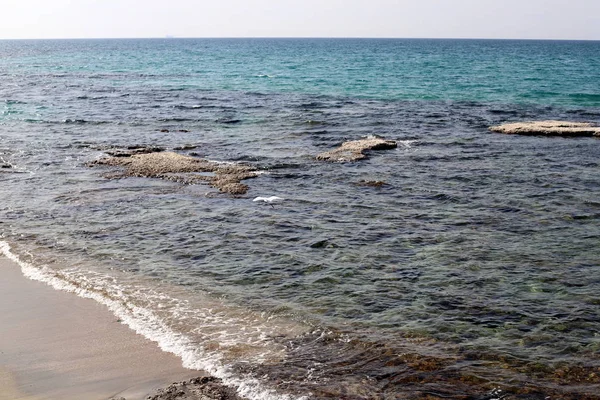 Côte Déserte Déserte Mer Méditerranée Nord Israël — Photo