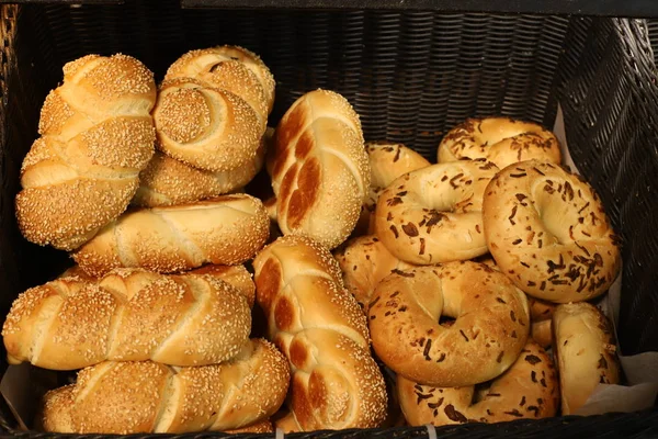 bread and bakery products sold in a large store in Israel