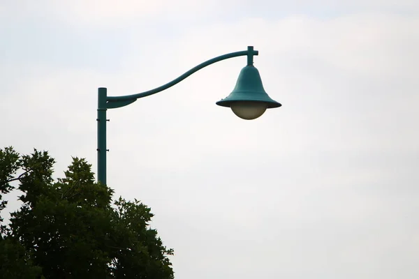 Street Lamp Installed City Park Northern Israel — Stock Photo, Image