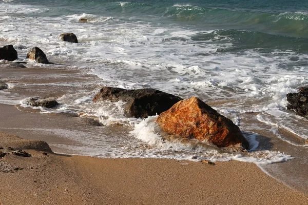 Piedras Encuentran Parque Orillas Del Mar Mediterráneo Norte Del Estado —  Fotos de Stock