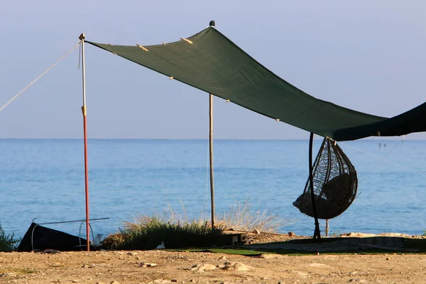 Dosel Del Sol Parque Ciudad Orillas Del Mar Mediterráneo Norte — Foto de Stock