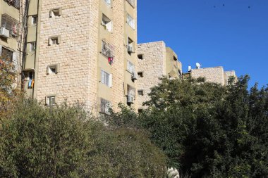 İsrail Devleti 'nin başkenti Kudüs' teki binalar ve yapılar. Kudüs üç dinli bir şehirdir. 