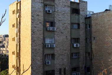 İsrail Devleti 'nin başkenti Kudüs' teki binalar ve yapılar. Kudüs üç dinli bir şehirdir. 