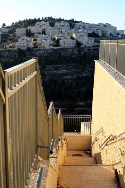 İsrail Devleti 'nin başkenti Kudüs' teki binalar ve yapılar. Kudüs üç dinli bir şehirdir. 