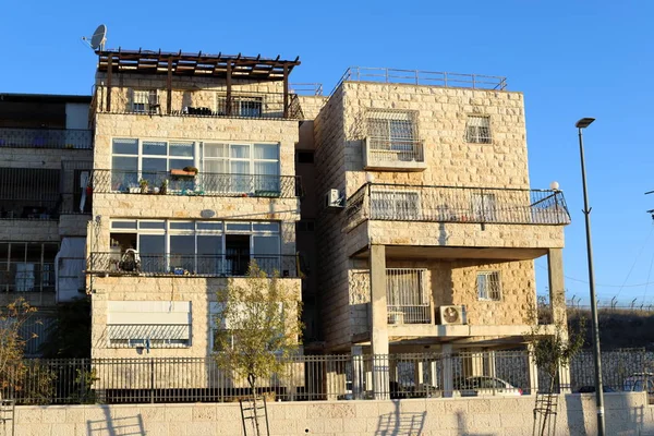 Κτίρια Και Κατασκευές Στην Πόλη Της Ιερουσαλήμ Την Πρωτεύουσα Του — Φωτογραφία Αρχείου