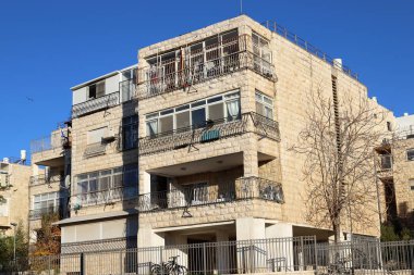 İsrail Devleti 'nin başkenti Kudüs' teki binalar ve yapılar. Kudüs üç dinli bir şehirdir. 