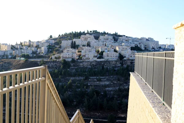 Κτίρια Και Κατασκευές Στην Πόλη Της Ιερουσαλήμ Την Πρωτεύουσα Του — Φωτογραφία Αρχείου