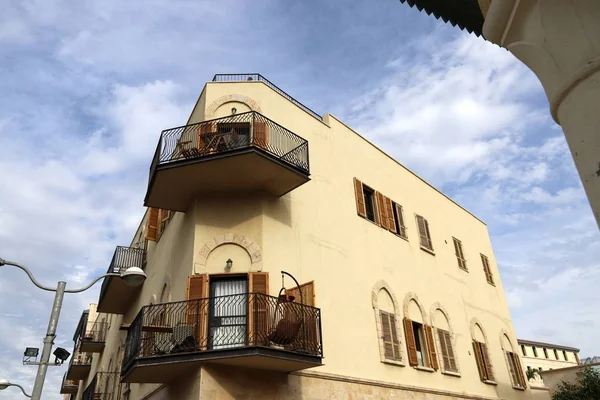 Ventanas Balcones Gran Ciudad Estilo Arquitectónico Las Grandes Ciudades Israelíes — Foto de Stock