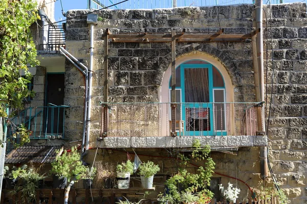 Ventanas Balcones Gran Ciudad Estilo Arquitectónico Las Grandes Ciudades Israelíes — Foto de Stock