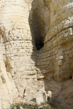 İsrail 'in kuzeyindeki dağlarda taş ve kaya dokusu 