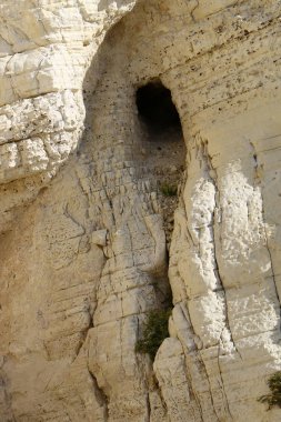 İsrail 'in kuzeyindeki dağlarda taş ve kaya dokusu 