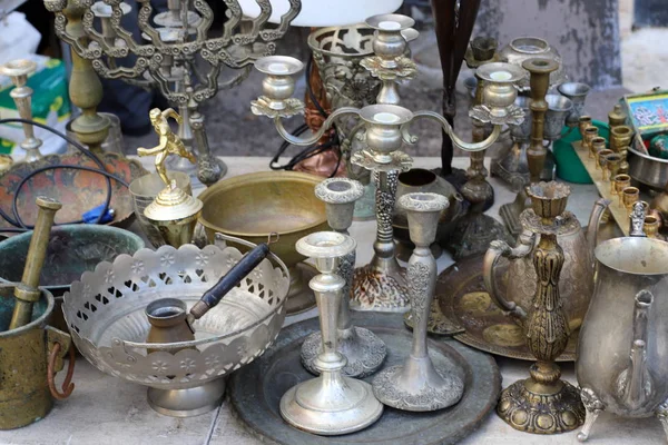 Old Antique Items Sold Bazaar City Tel Aviv Israel — Stock Photo, Image