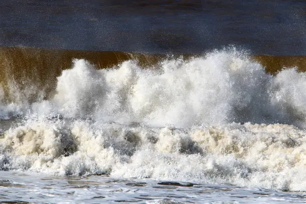 Wintersturm Und Starker Wind Mittelmeer Norden Des Bundesstaates — Stockfoto