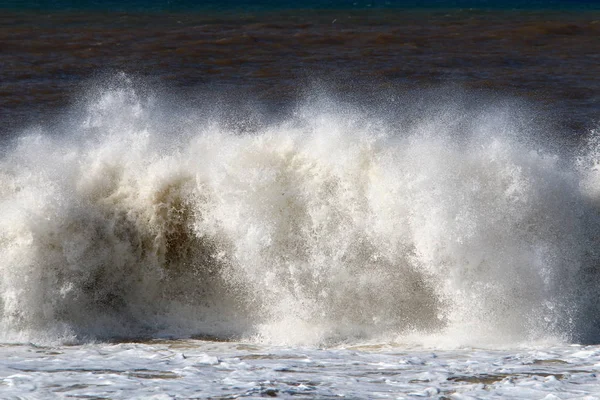 Wintersturm Und Starker Wind Mittelmeer Norden Des Bundesstaates — Stockfoto