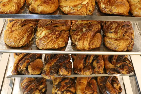 Una Variedad Pan Productos Panadería Que Hacen Venden Una Gran —  Fotos de Stock
