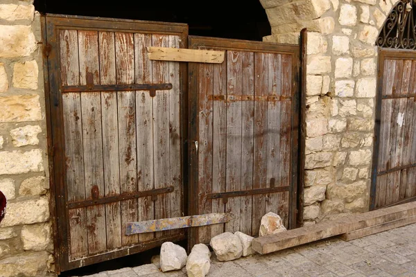 Srail Başkenti Kudüs Teki Eski Binaların Giriş Kapıları — Stok fotoğraf