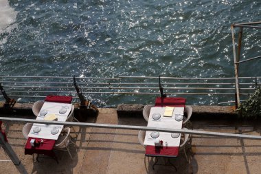 Akdeniz kıyılarındaki Acre şehrindeki antik Haçlı kalesi Kuzey İsrail 'de. 