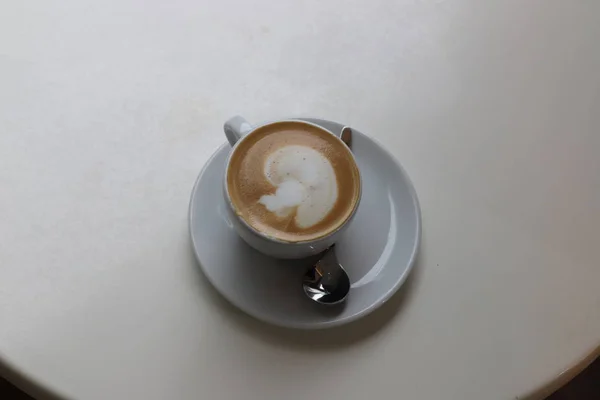 Café Quente Forte Uma Mesa Restaurante Israel — Fotografia de Stock