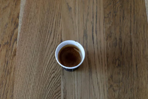 Hete Sterke Koffie Een Tafel Een Restaurant Israël — Stockfoto