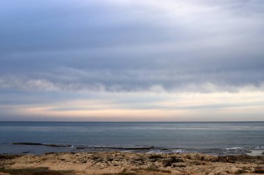 İsrail 'in kuzeyinde Akdeniz' in ıssız kıyıları 