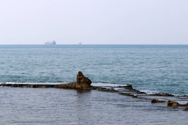 İsrail 'in kuzeyinde Akdeniz' in ıssız kıyıları 