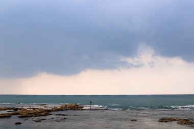 İsrail 'in kuzeyinde Akdeniz' in ıssız kıyıları 