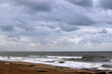 İsrail 'in kuzeyinde Akdeniz' in ıssız kıyıları 