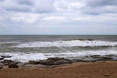 İsrail 'in kuzeyinde Akdeniz' in ıssız kıyıları 