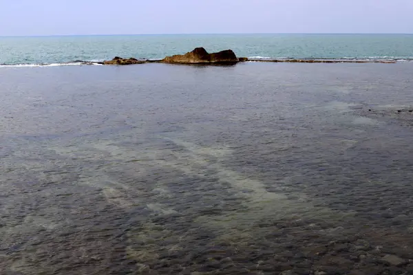 Srail Kuzeyinde Akdeniz Issız Kıyıları — Stok fotoğraf