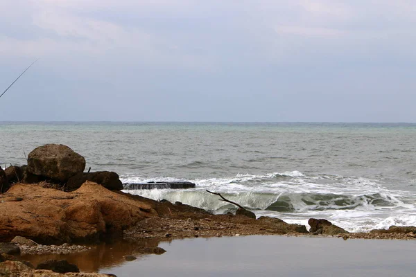 Côte Déserte Mer Méditerranée Nord Israël — Photo