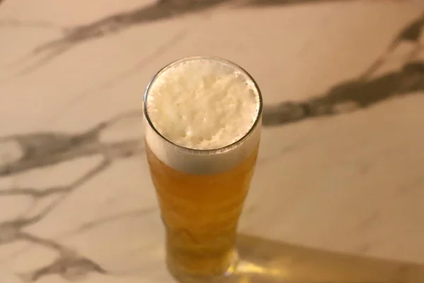 cold and fresh beer on a table in a restaurant