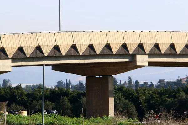Puente Montaña Orillas Del Mar Mediterráneo Norte Israel — Foto de Stock