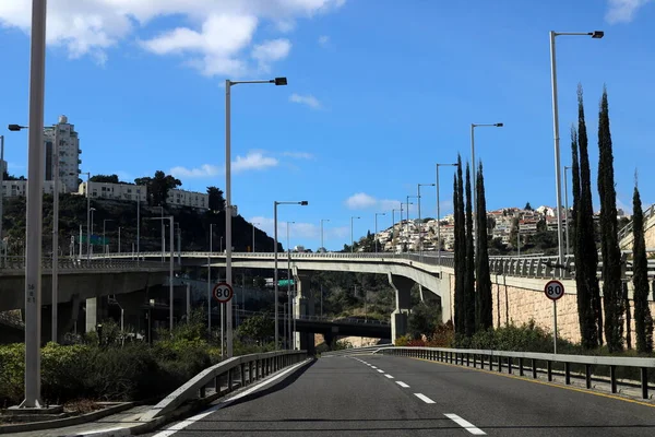 Puente Montaña Orillas Del Mar Mediterráneo Norte Israel — Foto de Stock