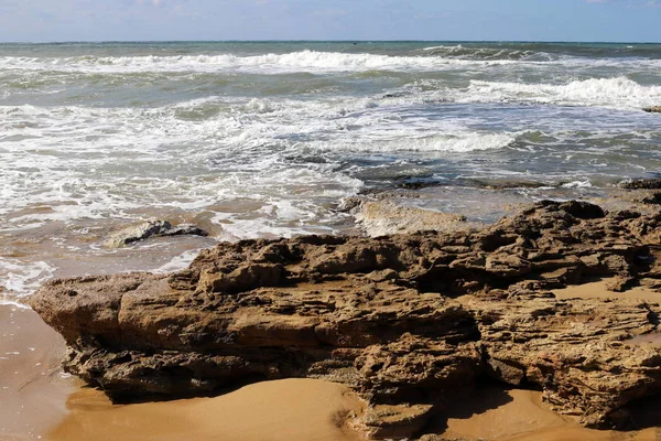 Wild Strand Aan Oevers Van Middellandse Zee Het Noorden Van — Stockfoto