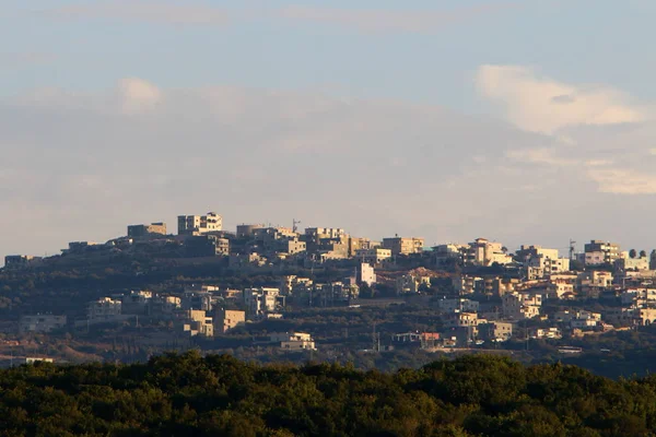 Paesaggio Invernale Una Piccola Città Sulla Costa Mediterranea Nel Nord — Foto Stock