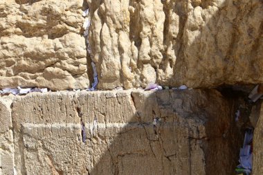 The Wailing Wall is part of the ancient wall around the western slope of the Temple Mount in the Old City of Jerusalem 