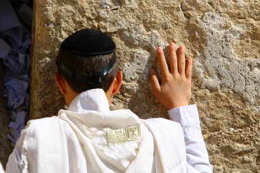 The Wailing Wall is part of the ancient wall around the western slope of the Temple Mount in the Old City of Jerusalem 